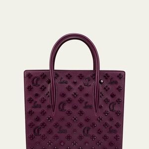 Christian Louboutin Calf Empire Loubonthesky Medium Paloma, Merlot